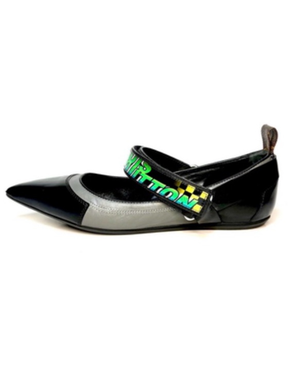 Louis Vuitton Black Patent Leather Race Speedy Ballerina Flats | 38